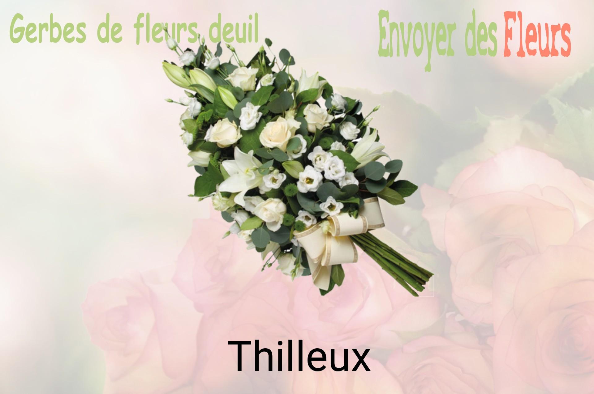 Gerbe de fleurs de deuil livrée à Thilleux